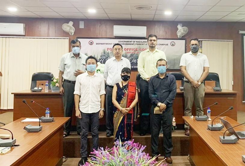 Dr Prajna P Panda with Nagaland Forest Department officials during the meeting held on October 15.